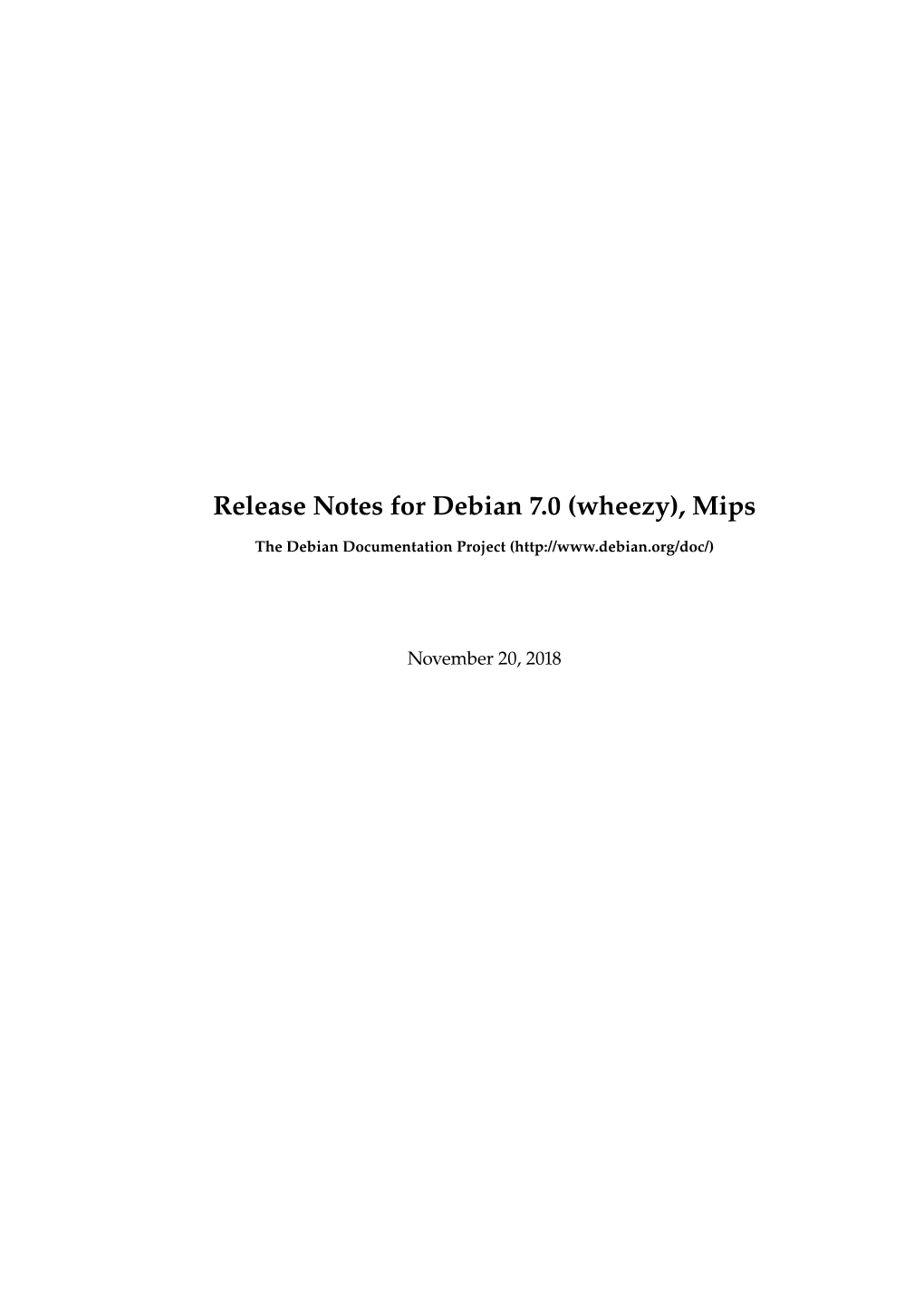 Release Notes for Debian 7.0 (Wheezy), Mips