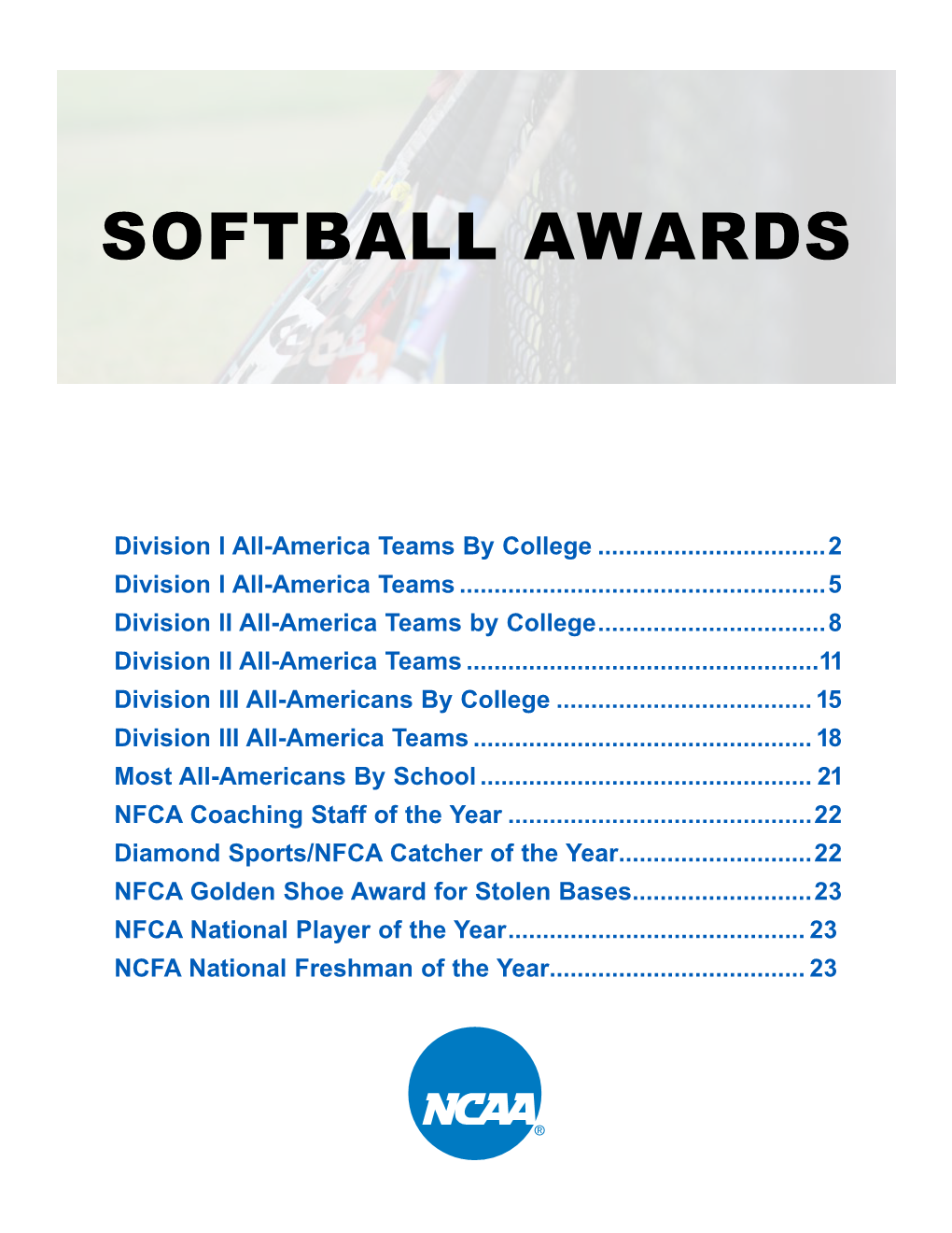 Softball Awards