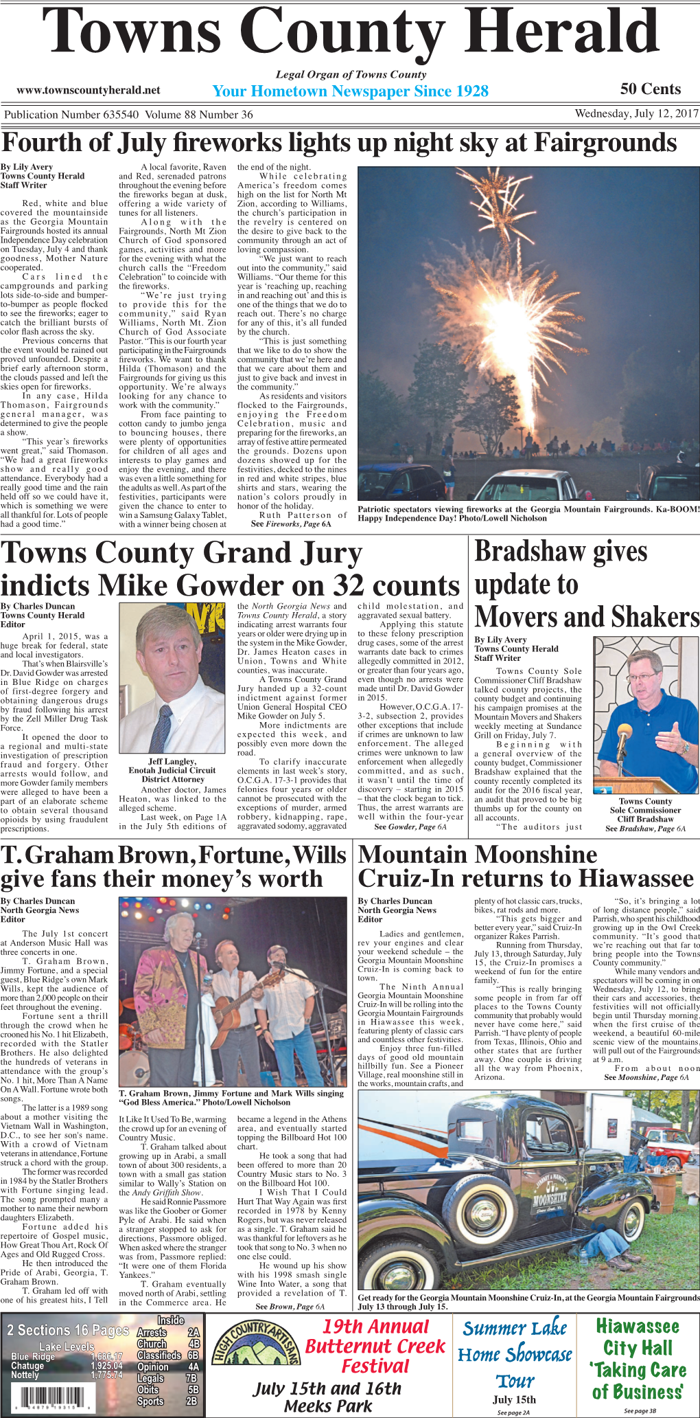 Towns County Grand Jury Indicts Mike Gowder on 32 Counts Bradshaw