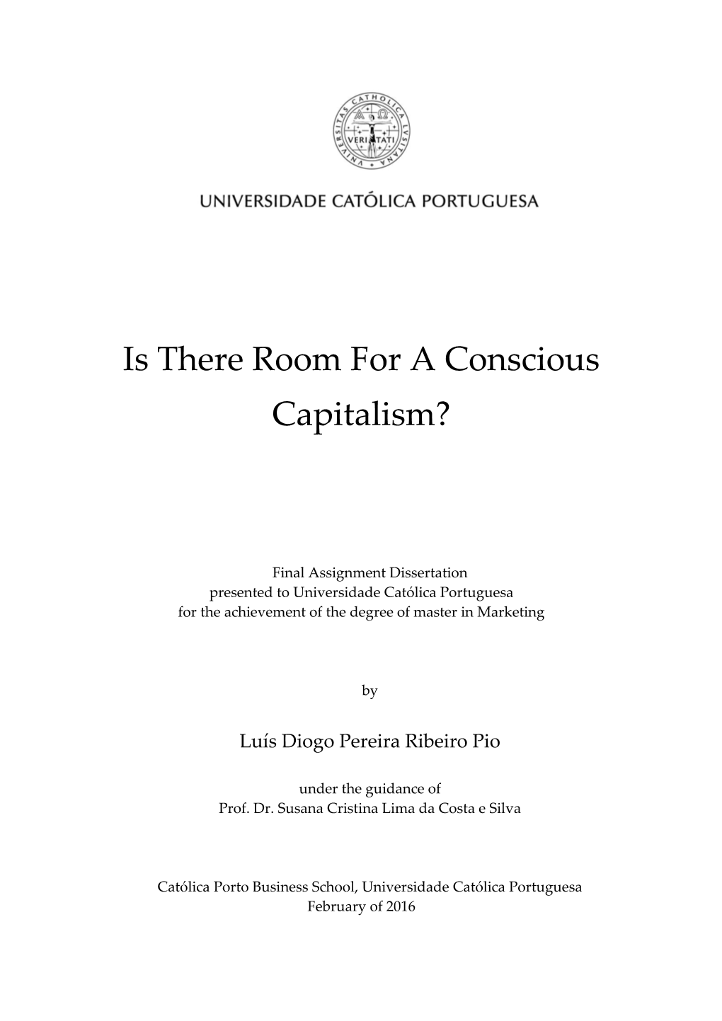 Is There Room for a Conscious Capitalism?