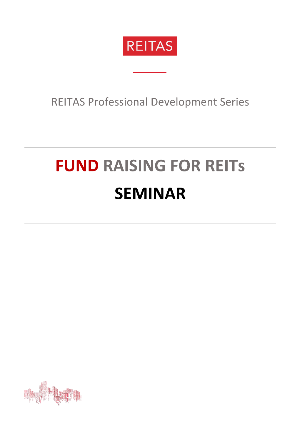 FUND RAISING for Reits SEMINAR