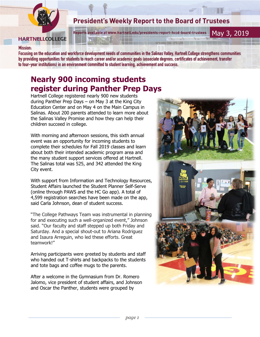 Nearly 900 Incoming Students Register During Panther Prep Days