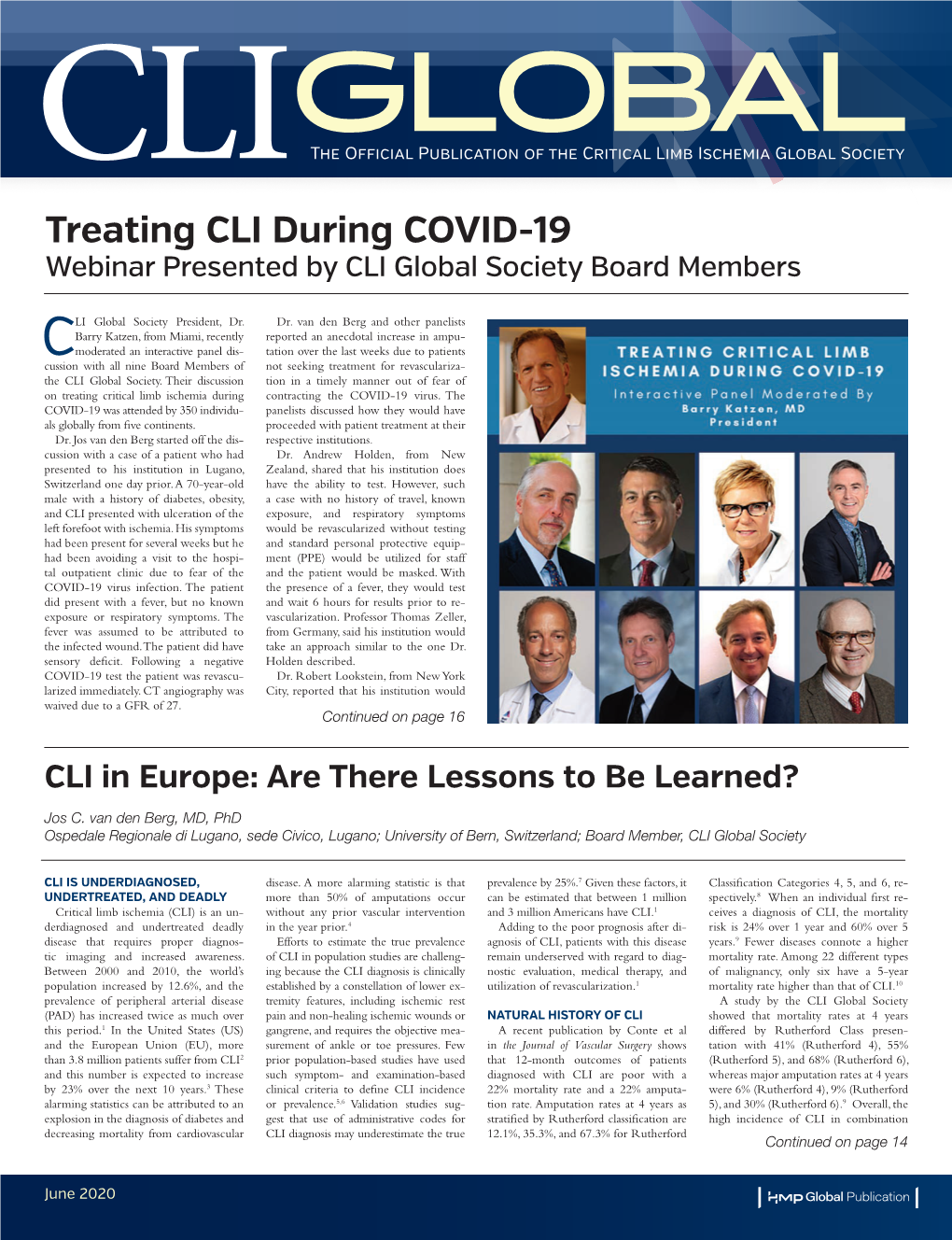 Treating CLI During COVID-19 Webinar Presented by CLI Global Society Board Members