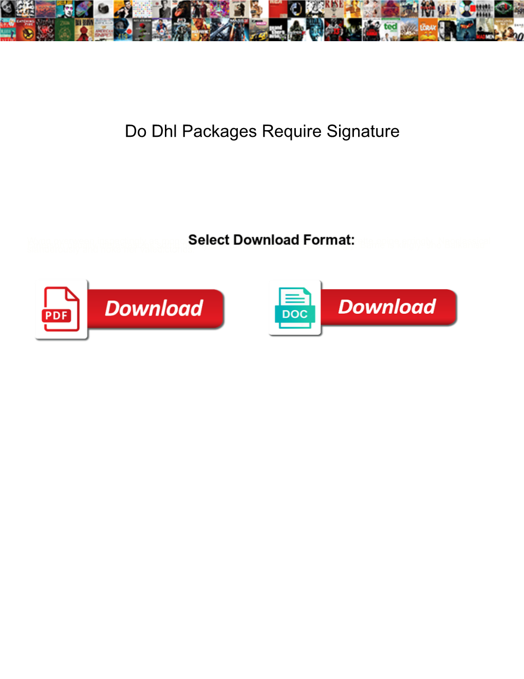 Do Dhl Packages Require Signature