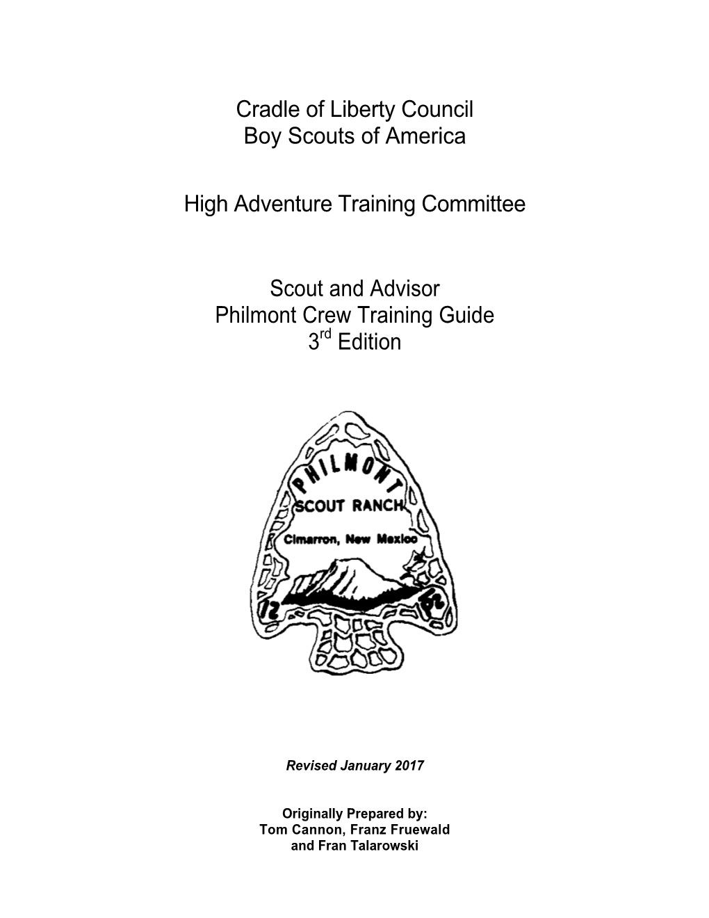 COL Philmont Training Guide