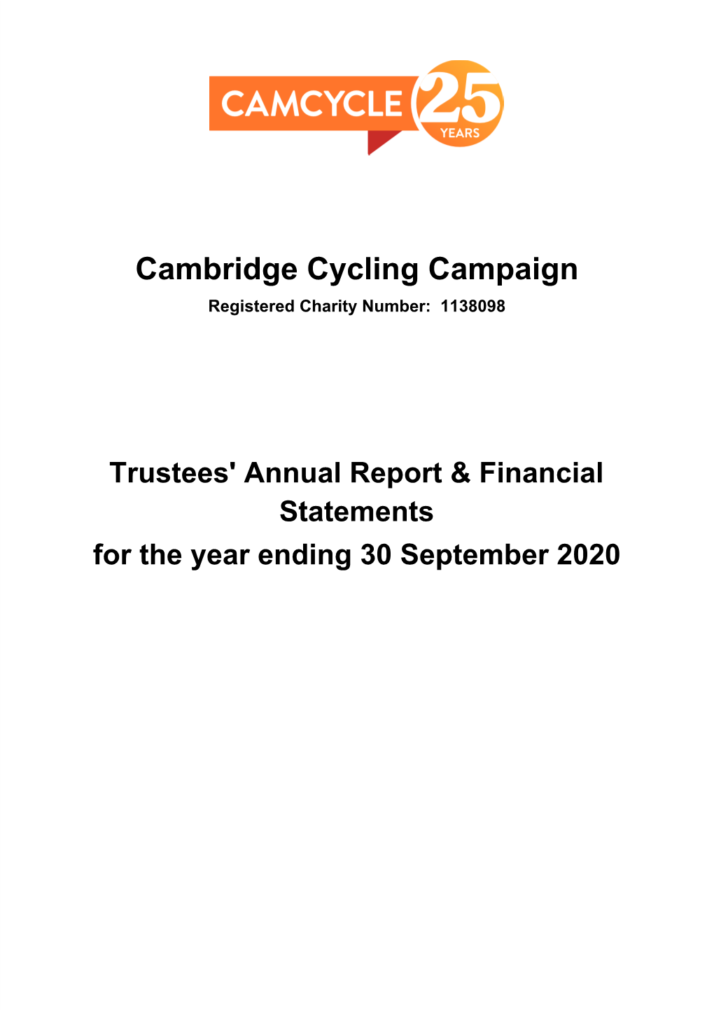 Read the 2019/20 Trustees' Annual