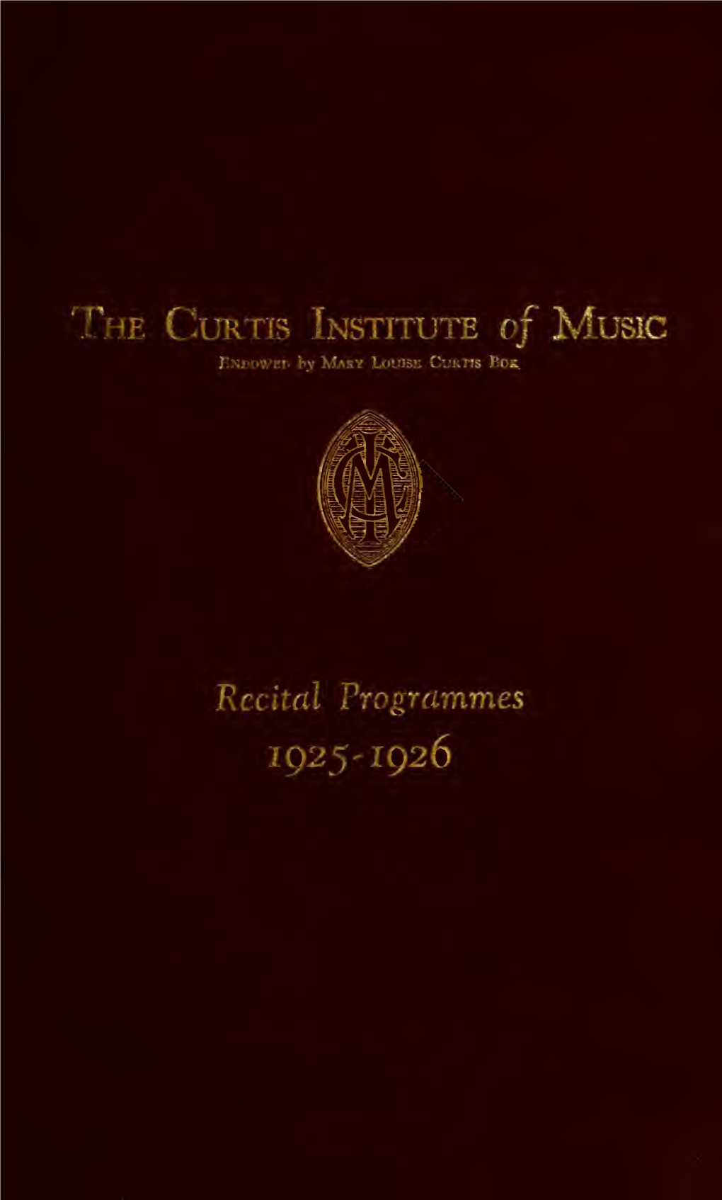 Recital Programs 1925-1926