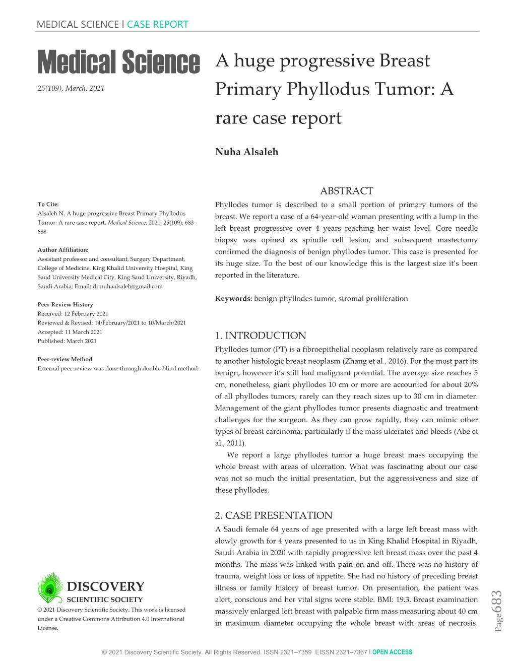 MEDICAL SCIENCE L CASE REPORT