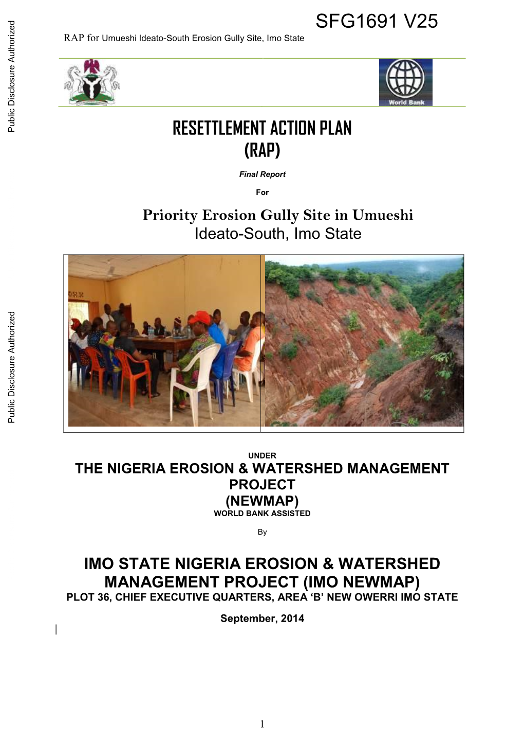 Imo State Nigeria Erosion & Watershed Management Project