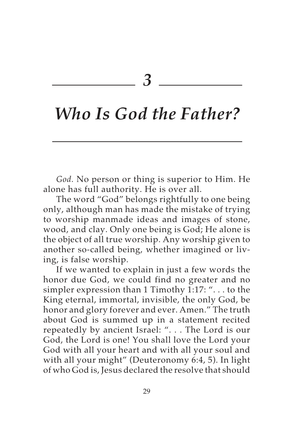 3 Who Is God the Father?