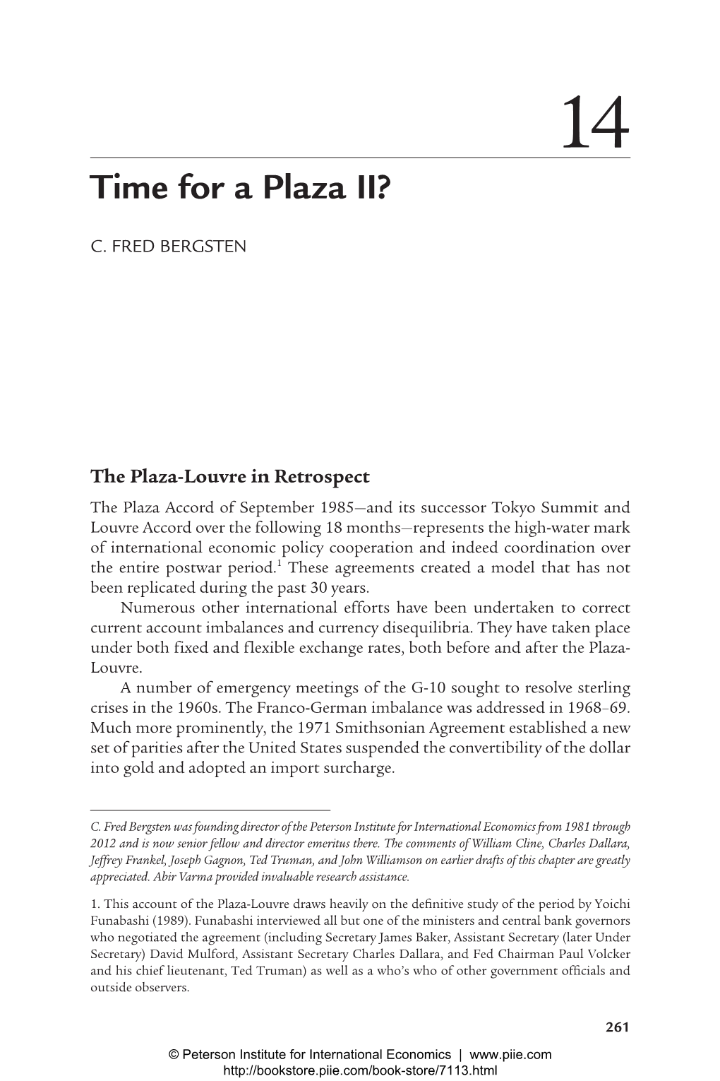Time for a Plaza II?