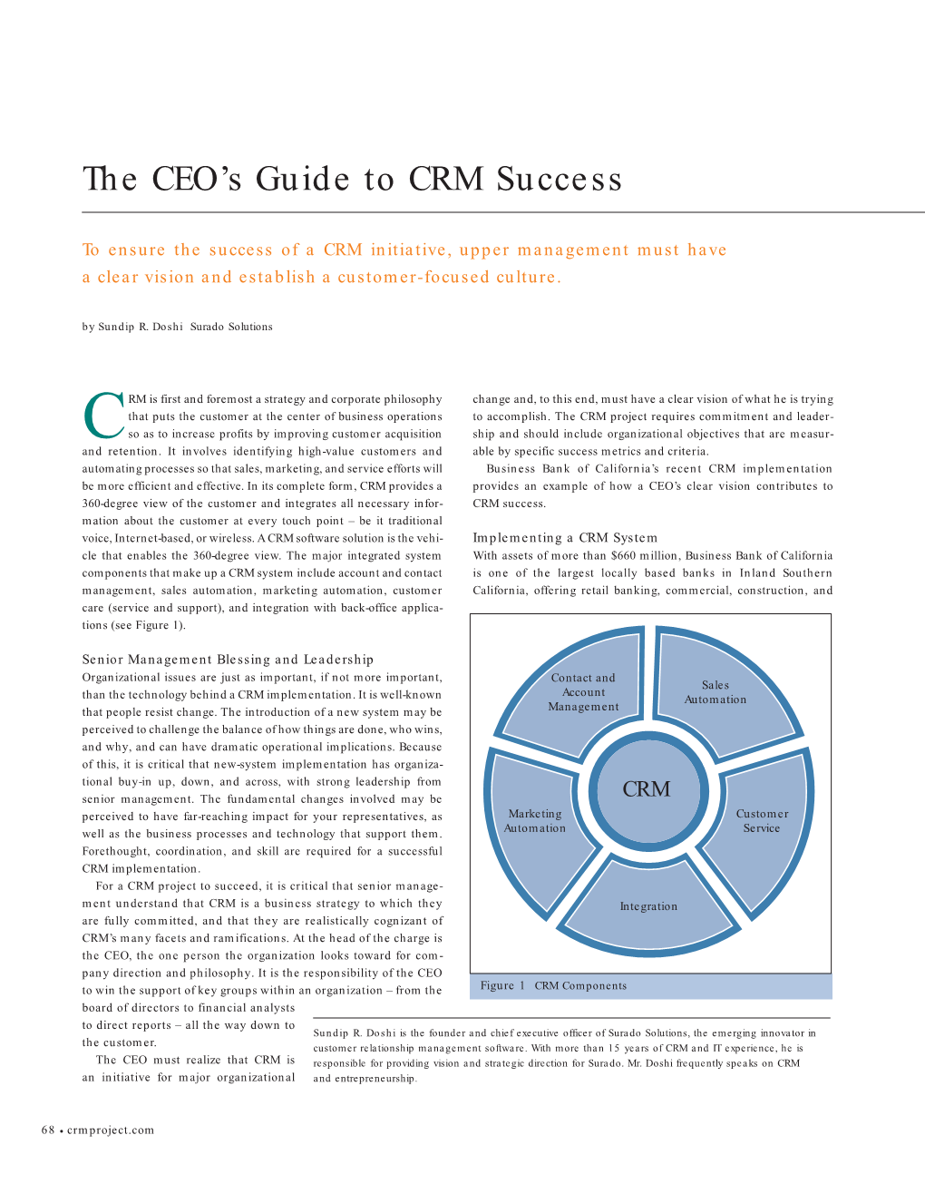 The CEO's Guide to CRM Success