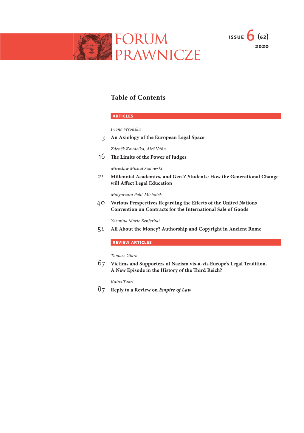 Table of Contents