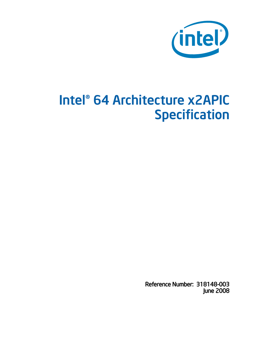 Intel® 64 Architecture X2apic Specification