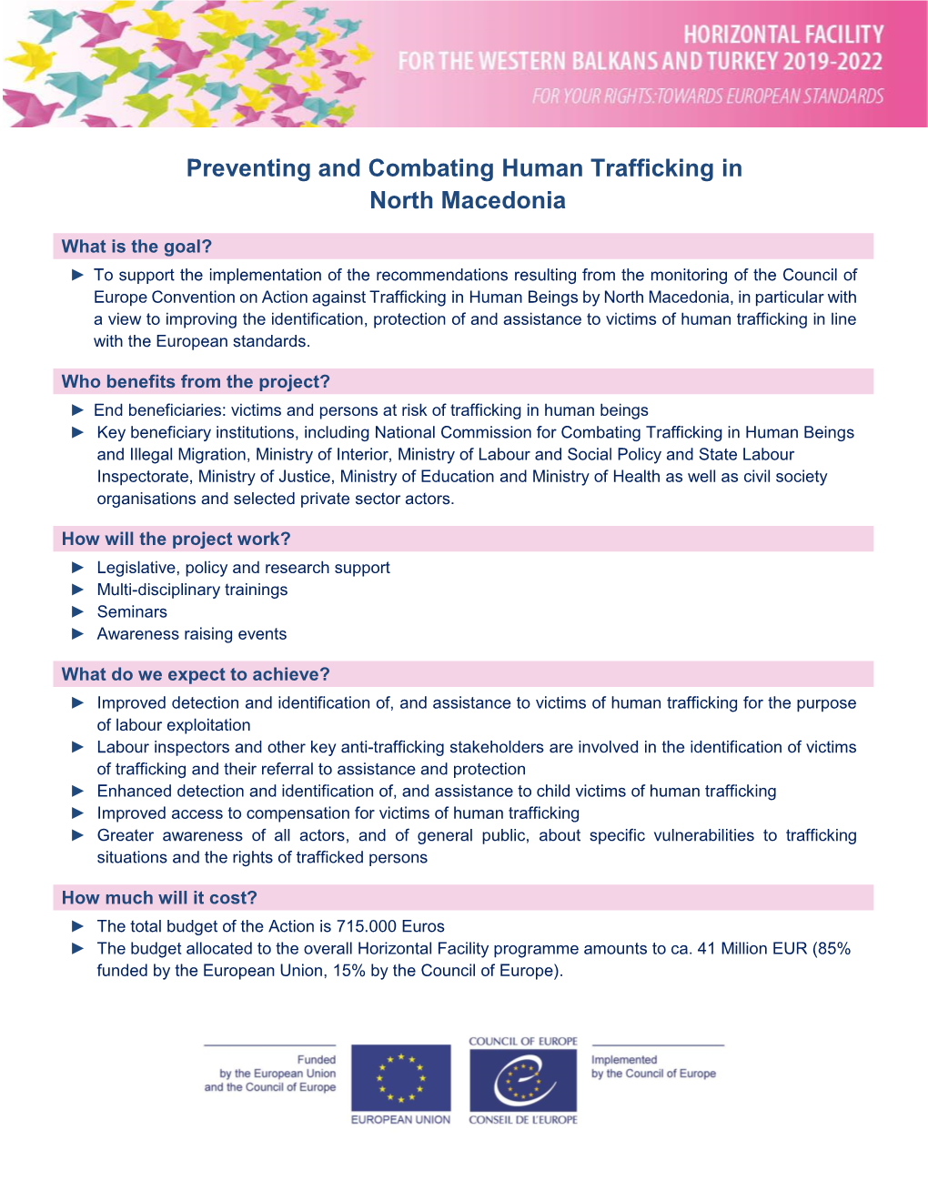 Preventing and Combating Human Trafficking in North Macedonia