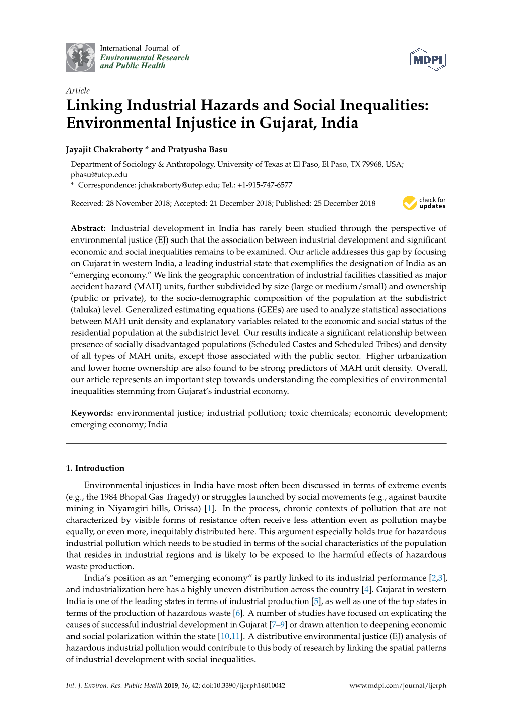 Environmental Injustice in Gujarat, India