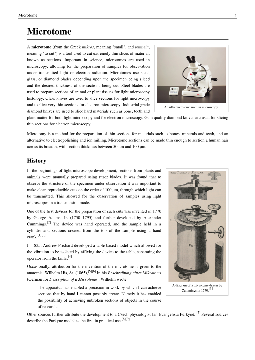 Microtome 1 Microtome