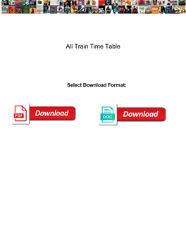 All Train Time Table