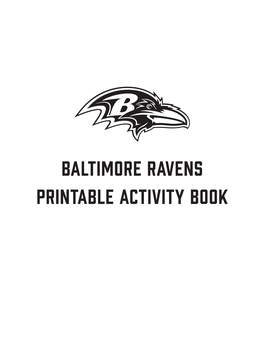 Baltimore Ravens Printable Activity Book WORD SEARCH FIND ALL the BALTIMORE FOOTBALL RELATED WORDS