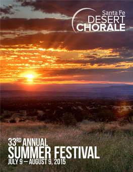 2015 Summer Festival Program