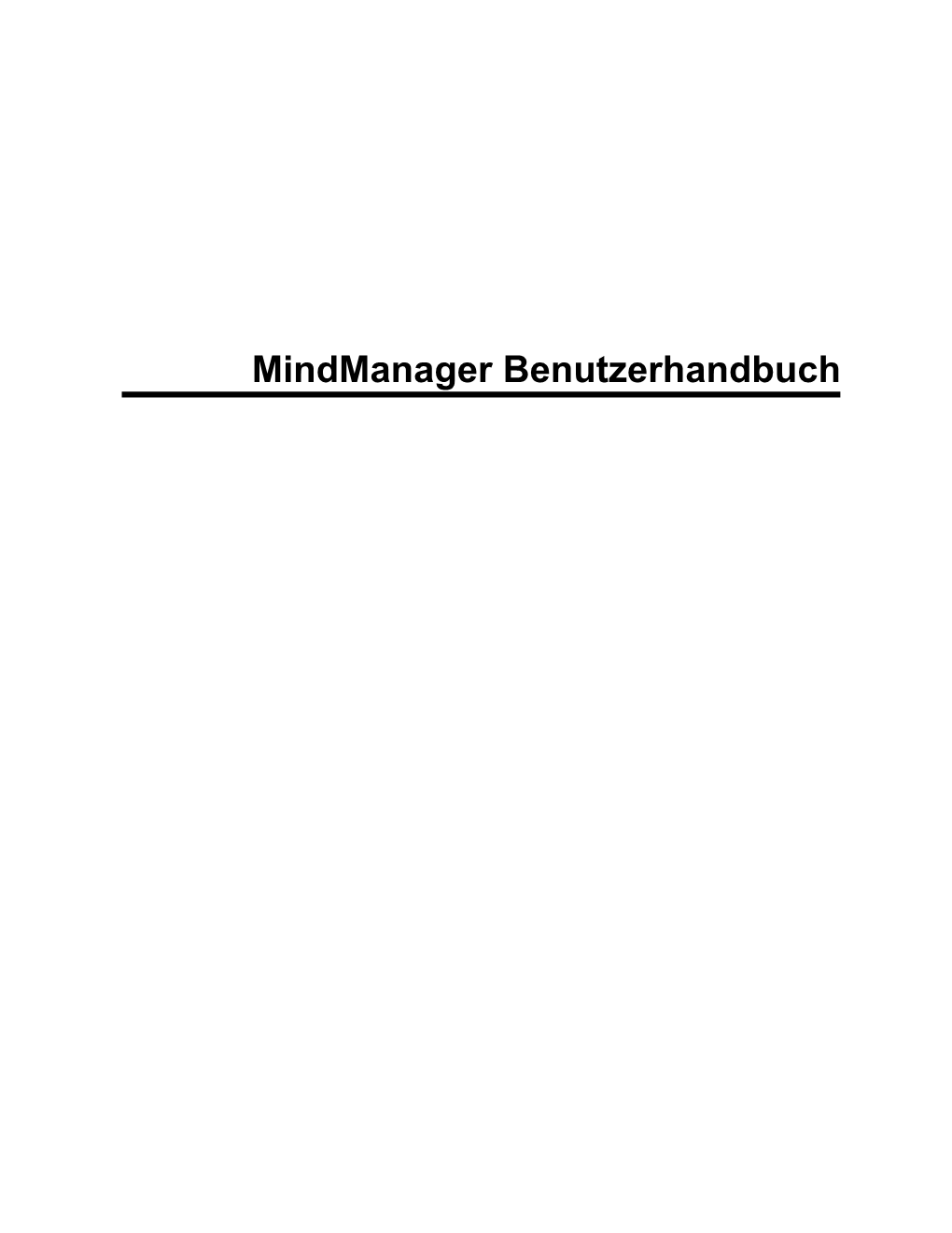 Mindmanager Benutzerhandbuch