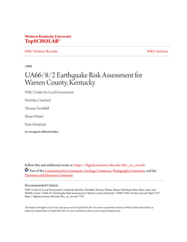 UA66/8/2 Earthquake Risk Assessment for Warren County, Kentucky WKU Center for Local Government