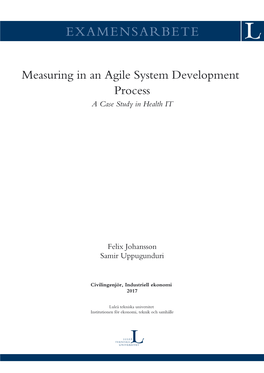 Measuring in an Agile System Development Process a Case Study in Health IT