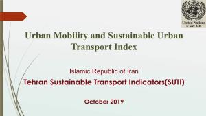 Urban Mobility and Sustainable Urban Transport Index