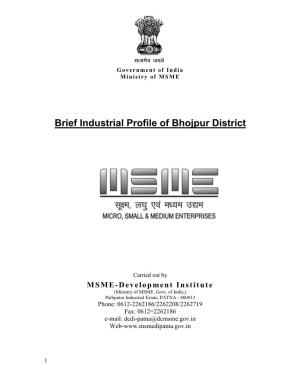 Brief Industrial Profile of Bhojpur District