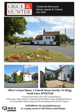 Oliver's Guest House, 1 Church Street, Scawby, Nr Brigg, North