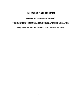 Uniform Call Report Instruction Manual (PDF)