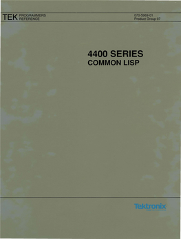 4400 Series Common Lisp