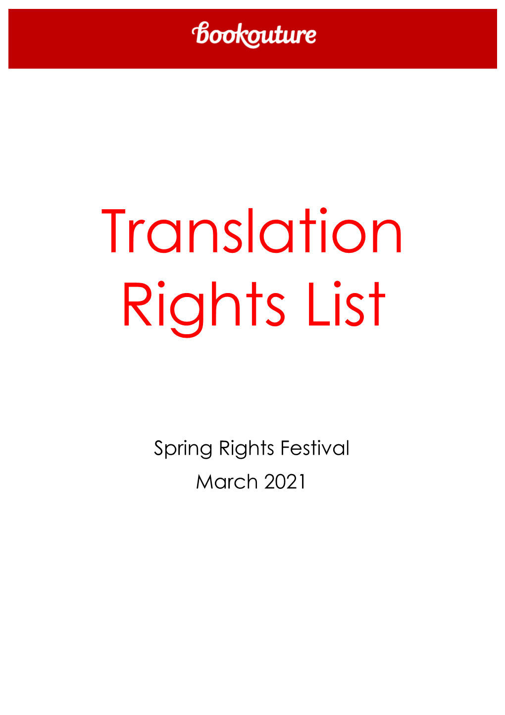 Spring Rights Festival March 2021