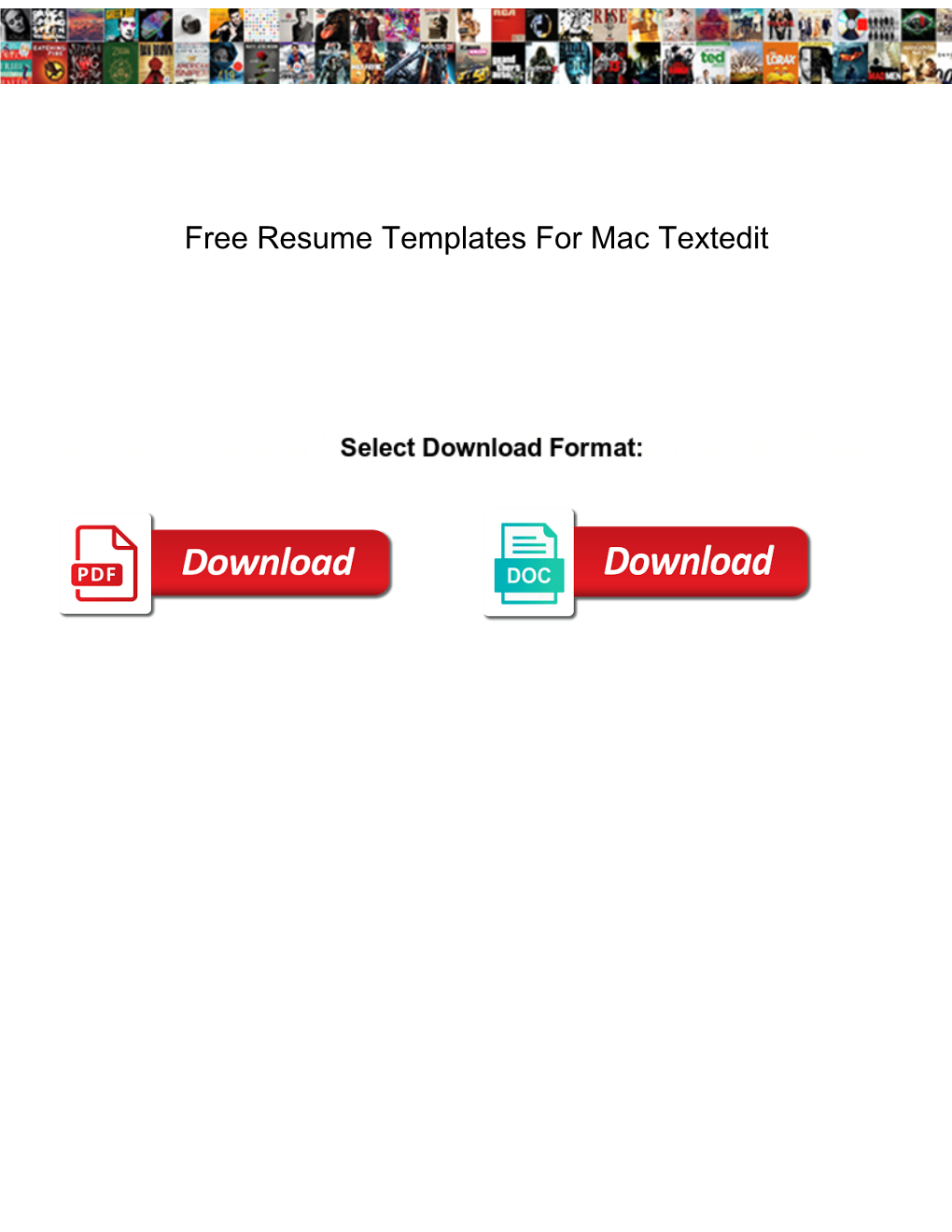 Free Resume Templates for Mac Textedit
