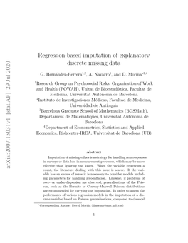 Regression-Based Imputation of Explanatory Discrete Missing Data