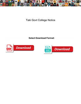 Taki Govt College Notice