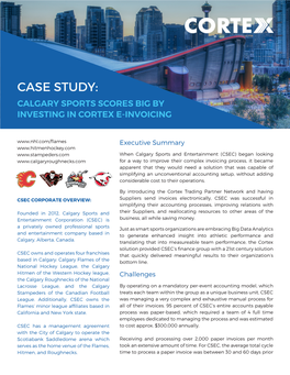 Case Study: Calgary Sports Scores Big by Investing in Cortex E-Invoicing