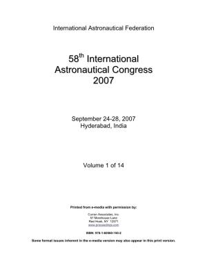 58 International Astronautical Congress 2007