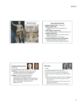 Augustus to Tiberius Powerpoint