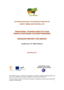 Traditional Technologies of Food Production Based on Sheep Breeding