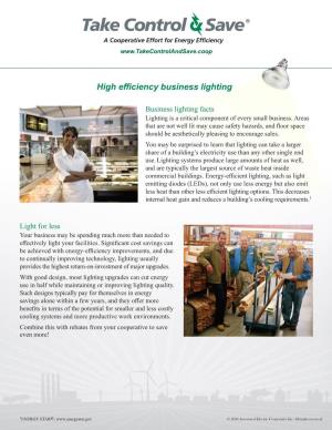 High Efficiency Business Lighting