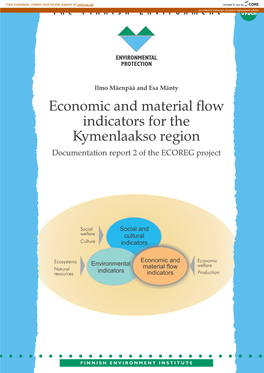 Economic and Material Flow Indicators for the Kymenlaakso Region Documentation Report 2 of the ECOREG Project