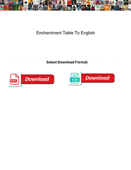Enchantment Table to English