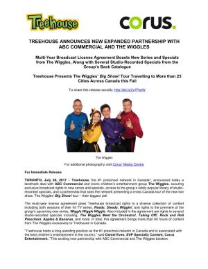 Treehouse Announces New Expanded Partnership with Abc Commercial and the Wiggles