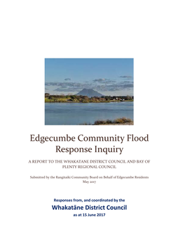 Edgecumbe Community Flood Response Inquiry