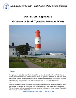 Souter Point Lighthouse, Marsden in South Tyneside