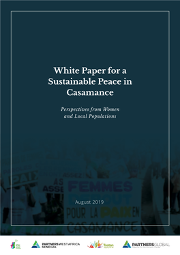 White Paper for a Sustainable Peace in Casamance