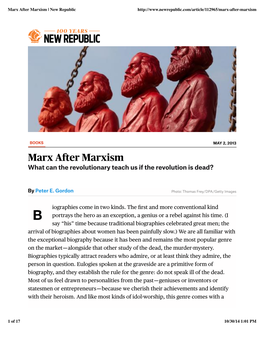 Marx After Marxism | New Republic