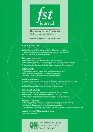 Journal the Journal of the Foundation for Science and Technology