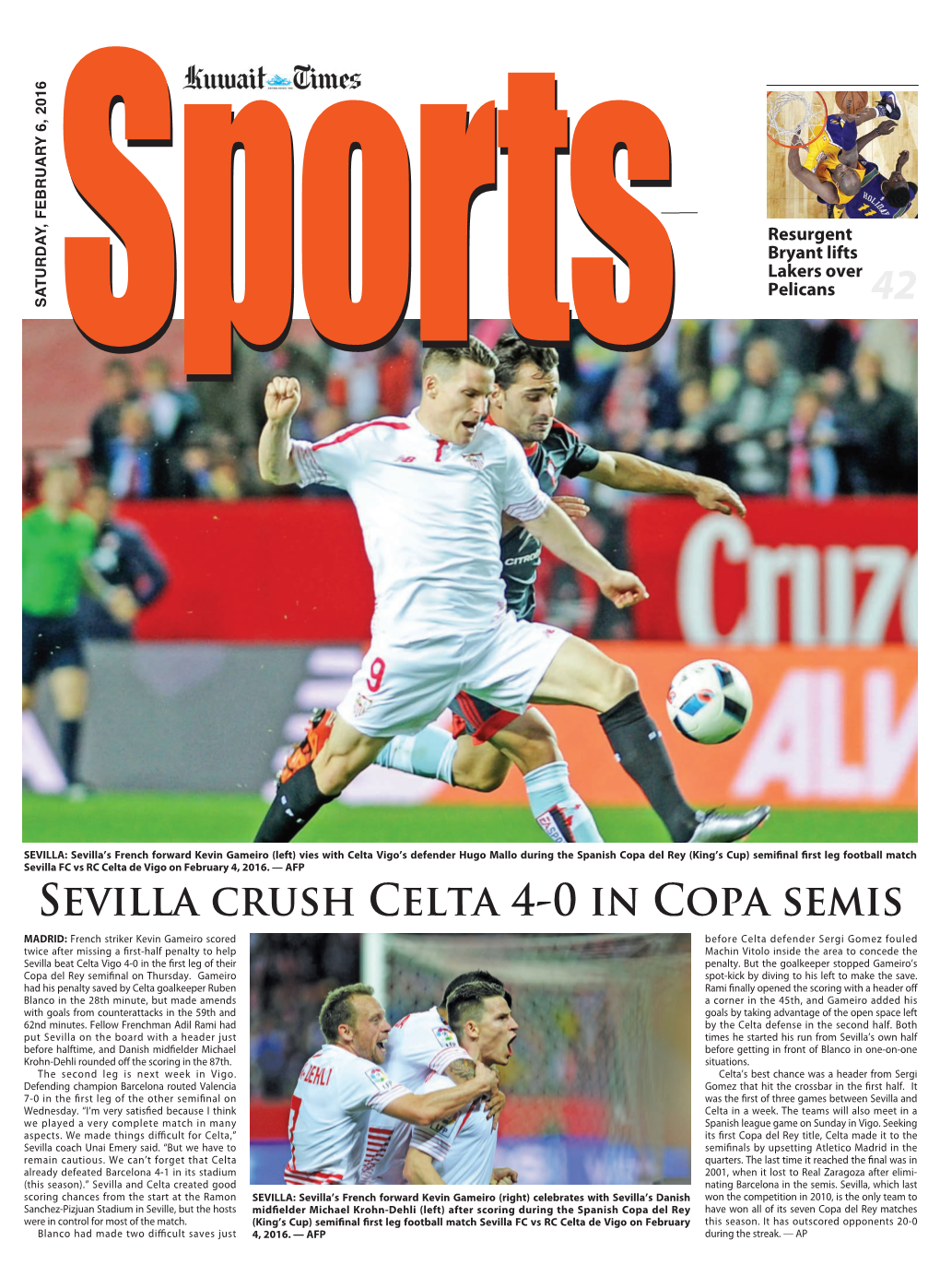 42 Sevilla Crush Celta 4-0 in Copa Semis
